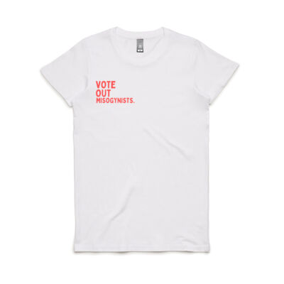 Women's Vote Out Misogynists T-Shirt - AS Colour Women's Maple Crew Neck Tee Thumbnail